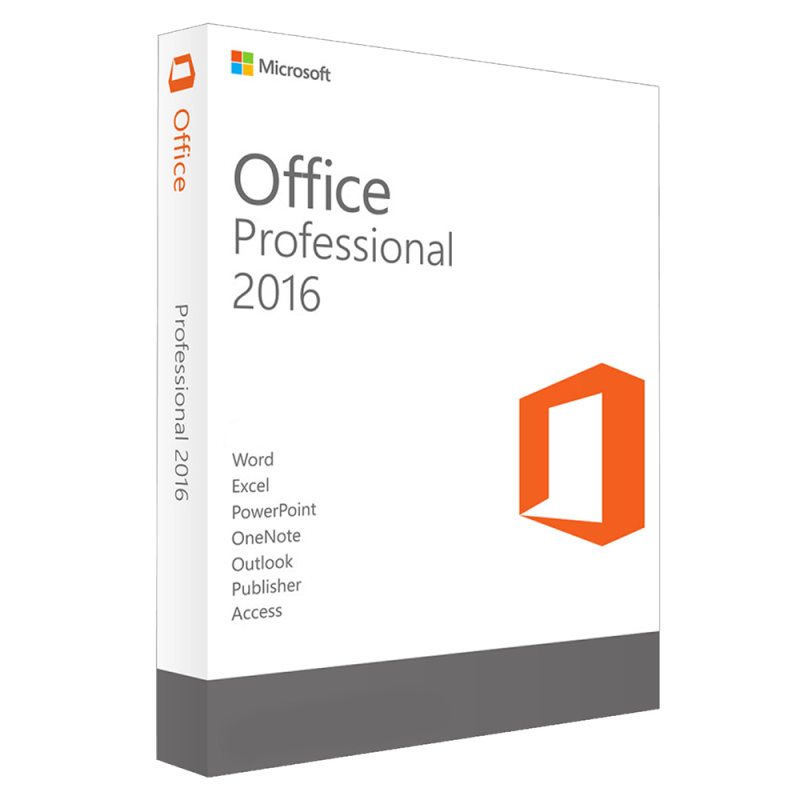 Microsoft Office 2016 Professional Plus, PC, 32/64 bit, Bind, digital license, Global