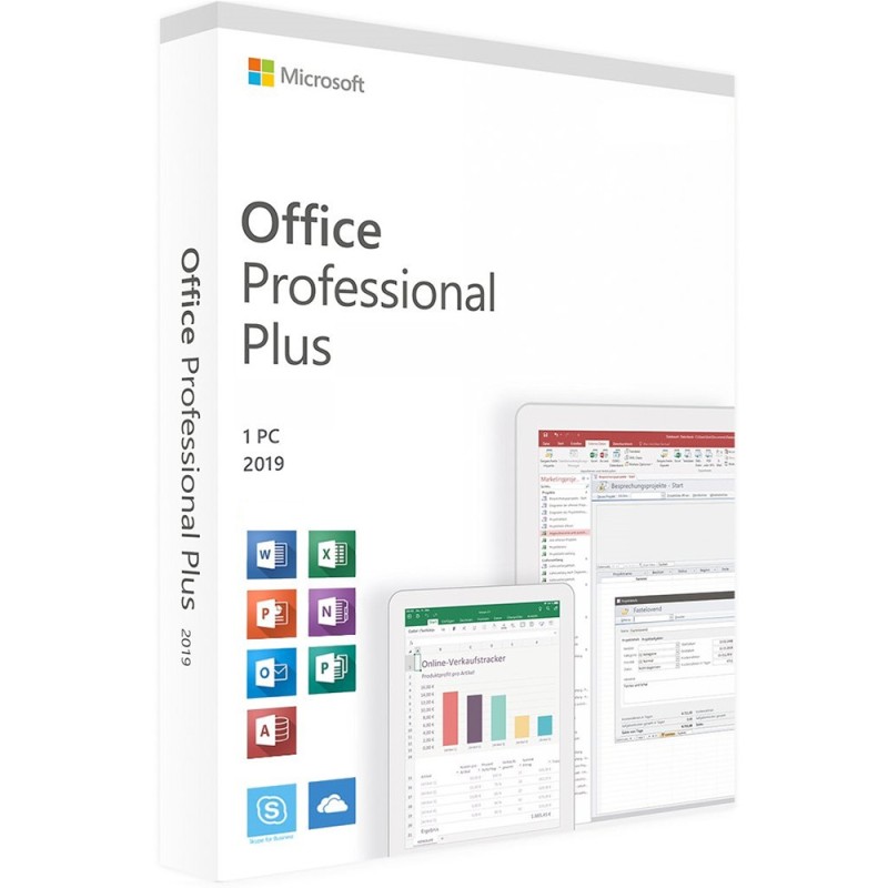 Microsoft Office 2019 Professional Plus, PC, 32/64 bit, ISO Retail, digital license, Global