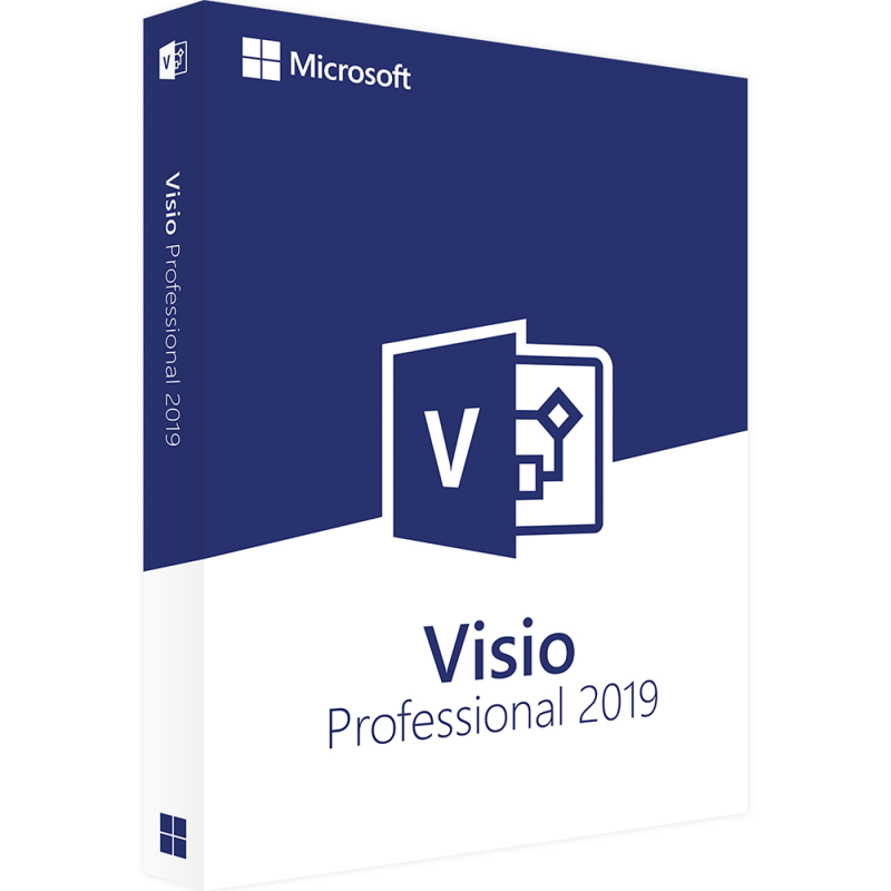 Microsoft Visio Professional 2019, PC, 32/64 bit, ISO Retail, digital license, Global