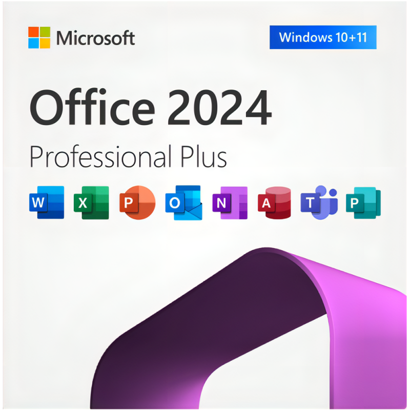 Microsoft Office 2024 Professional Plus, PC, 64 bit, Bind, digital license, Global