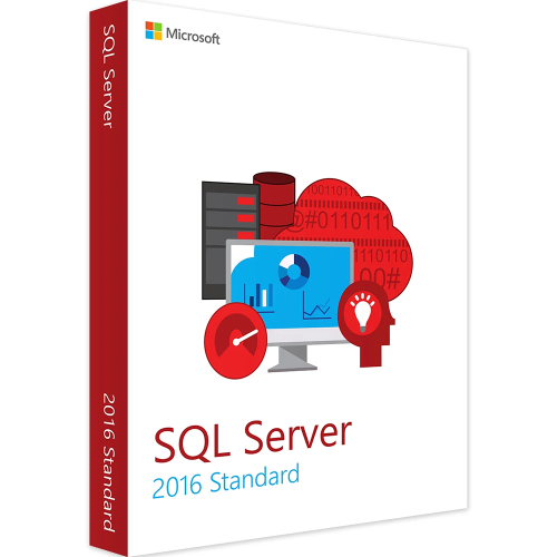 Microsoft Windows SQL Server 2016 Standard, PC, ISO Retail, digital license, Global