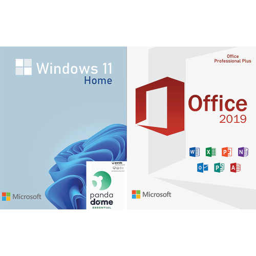 Microsoft Windows 11 Home OEM & Office 2019 Pro Plus ISO + Panda Dome Essential, PC, digital software bundle